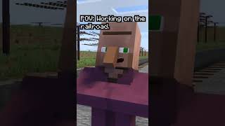 Working on the railroad Minecraft Short [upl. by Sidoon]