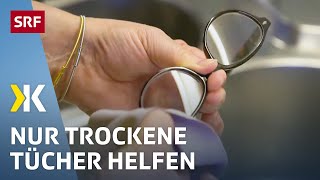 Brillenputztücher im Test Wenige helfen gegen beschlagene Brillengläser  2021  Kassensturz  SRF [upl. by Abbott]