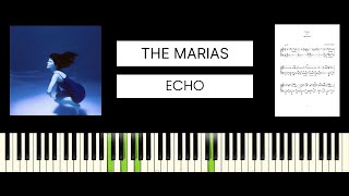 The Marías  Echo BEST PIANO TUTORIAL amp COVER [upl. by Say355]