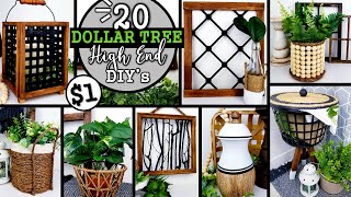 BEST 1 HIGH END DOLLAR TREE DIYS  20 DECOR IDEAS to TRY [upl. by Hajidahk]