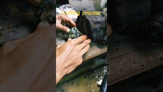 Moss green stone cutting process crystals naturalagate gemstone naturalstone stone minerals [upl. by Drusy157]