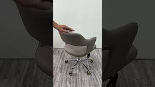 Swivel Counter Chair Luxury Bar Chair Adjustable Height Gas Lift Bar Stool with Rolling Casters [upl. by Niret]