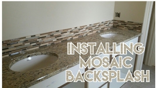 HOW TO PREP WALL FOR MOSIC GLASS AND STONE TILE BACKSPLASH INSTALLATION [upl. by Arde]