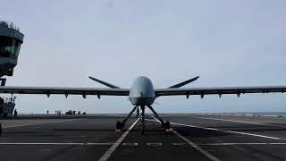 This Is Americas New Biggest UAV  Ever Launched From a British Aircraft Carrier for the First Time [upl. by Mossberg826]