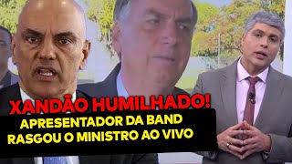 Xandão CAIU Ministro é arrancado da cadeira ao vivo por apresentador da Band [upl. by Etka]