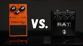 Boss DS1 VS ProCo Rat 2  Guitar Pedal Sound Comparison [upl. by Piderit]