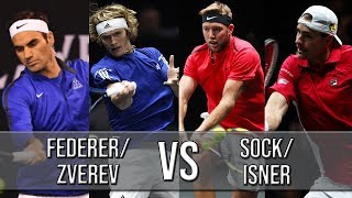 FedererZverev Vs SockIsner  Laver Cup 2018 Highlights HD [upl. by Hildegard373]