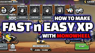 HCR2  Fast XP for Monowheel Mastery  Air Time  Backflips  Hill Climb Racing 2 [upl. by Sert841]