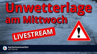 LiveUpdate ab 0730 Uhr Schnee amp Eisregen mit Luftmassengrenze am Mittwoch [upl. by Sells]