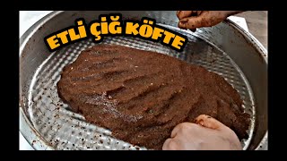 ORJİNAL ETLİ ÇİĞKÖFTE YAPIMI [upl. by Uehttam255]