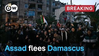 Breaking Assad flees Syria as rebel forces enter Damascus  DW News [upl. by Polinski]