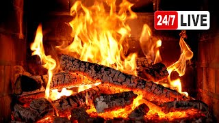 🔥 Cozy Fireplace 4K LIVE 247 Fireplace with Crackling Fire Sounds Christmas Fireplace 2024 [upl. by Lenrad425]