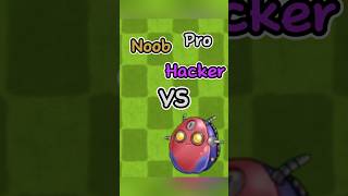 PVZ Fusion  Noob vs Pro vs Hacker  Red Robotic Bowling Zombie pvz memes shorts [upl. by Peace]