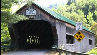 Vermont town restores its soul with new covered bridge [upl. by Htiderem]