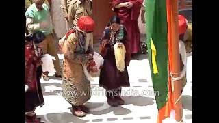 Buddhists welcome His Holiness Dalai Lama at Kalachakra in Spiti Himachal [upl. by Noirad]