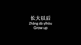 Chinese song  明天 你好  Ming tian ni hao Lyric  Pinyin  Engsub [upl. by Oinotnas]