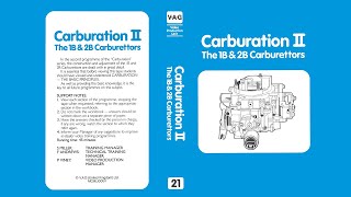 VW Training Video Carburation 2 The 1B amp 2B Carburettors [upl. by Nesila]