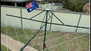 How to restring clothes line  cord everyday hills hoist rotary clothes line Australia [upl. by Asfah]