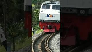 Kereta KA Serayu melintas di tikungan tajamshort [upl. by Ansaev]