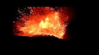 Giant lava bubble explosion  Etna volcano paroxysm nr 16 1617 Nov 2013 [upl. by Nayt]