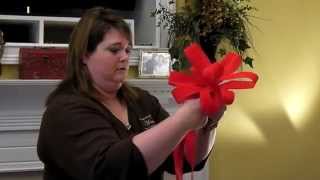 How to Hand Tie A Christmas Bow for Wreath or Garland [upl. by Anitsuga384]