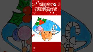 Mushroom Christmas Merry Christmas 🥰😍🌲christmas drawing shorts merrychristmas [upl. by Airat]