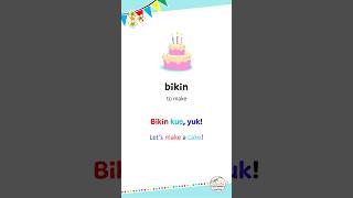 Indonesian Word of the Day 18  Bikin shorts learnindonesian easyindonesian [upl. by Ogu]