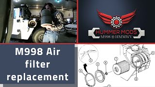 HMMWV M1038 Air Cleaner Filter Replacement W250D54 Speed Through  M998 Repairs [upl. by Samantha744]