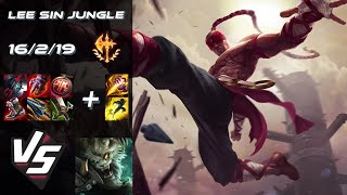 JUNGLE Lee Sin vs Rengar  NA Challenger Patch 1414 [upl. by Nerrual883]