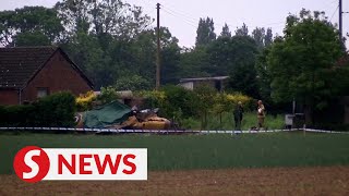 British air force pilot dies after Spitfire crashes in eastern England [upl. by Eintruok437]