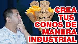 🎁Transforma tu Producción Aprende a Fabricar Conos para Papas Fritas de Manera Industrial🔴💪 [upl. by Usanis]