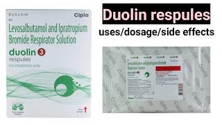 duolin respules  levosalbutamol and ipratropium bromide respirator solution [upl. by Giark176]