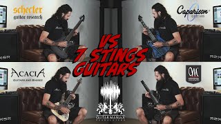 7 String Guitars Comparison  Guitar Maniax [upl. by Oirram]