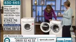 Hoover Optima 1400 Spin Washing Machine Demonstrated on QVC UK [upl. by Ennasirk243]