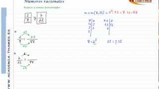 1º ESO Tema 3 Fracciones reducción a común denominador [upl. by Blackwell456]