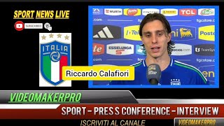 Riccardo Calafiori postmatch ItaliaIsraele 41 interview  Nations League [upl. by Ysor]