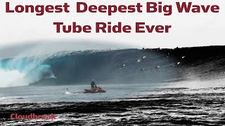 Best Big wave tube ride Is ridden at Cloudbreak [upl. by Vanna]