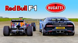 Bugatti Chiron v F1 Car DRAG RACE [upl. by Alayne]