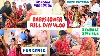 BABYSHOWER FULL DAY VLOG  BENGALI TRADITION  FUNNY GAMESCAKE CUTTING DANCE  KRISHNA ROY MALLICK [upl. by Orland]