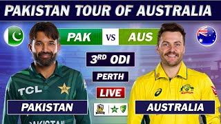 PAKISTAN vs AUSTRALIA 3rd ODI Match LIVE COMMENTARY  PAK vs AUS ODI MATCH LIVE  AUS 20 overs [upl. by Stepha]