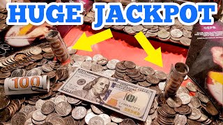 BIGGEST COIN PUSHER JACKPOT EVER On A High Risk Coin Pusher ASMR [upl. by Presber]