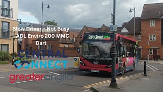 Slow Driver  Not Busy  Greater Anglia  YX72ONC  Central Connect  Enviro 200 MMC [upl. by Iur]