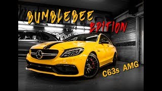 C63s AMG  Bumblebee Edition ☢  zuuuu heftig   Folien Prinz [upl. by Anyak]