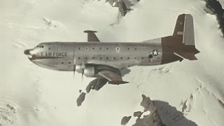 C124 Globemaster Airdrops over Olympic Mtns in Color [upl. by Roux]