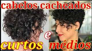 cabelo cacheado curto e médio modelos de cortes cacheados [upl. by Kelly]