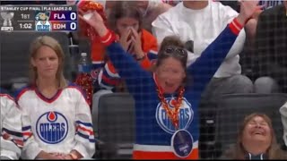 An Oilers Fan went viral During the Stanley Cup Final after appearing to Celebrate a Panthers Goal [upl. by Artemisia]