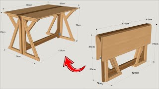 HOW TO MAKE A FOLDING DINING TABLE STEP BY STEP  PART 2 [upl. by Raimes]