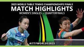 Chen Meng vs Mima Ito  WS QF  2023 ITTF World Table Tennis Championships Finals [upl. by Kannry15]