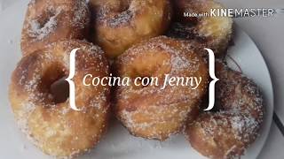 como hacer donas azucaradas sin hornodonas facil para negocio Cocina con Jenny [upl. by Goulet]