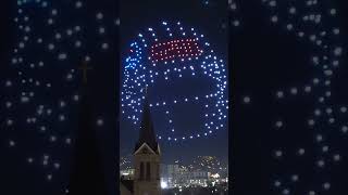 Broncosthemed drone show lights up Denver skyline [upl. by Nahgem601]